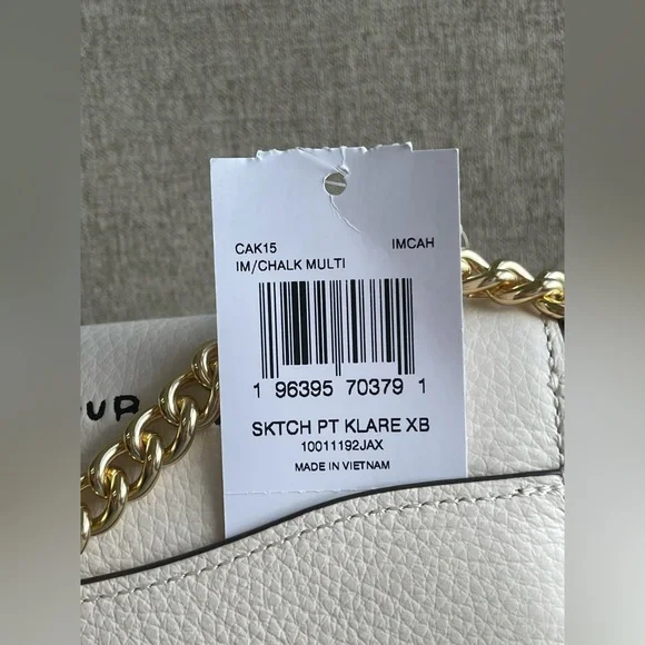 NWT！COACH KLARE CROSSBODY BAG WITH SKETCH PRINT (COACH CAK15)GOLD/CHALK MULTI